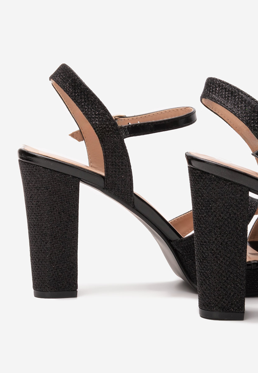 Sandale elegante cu toc Ninia negre