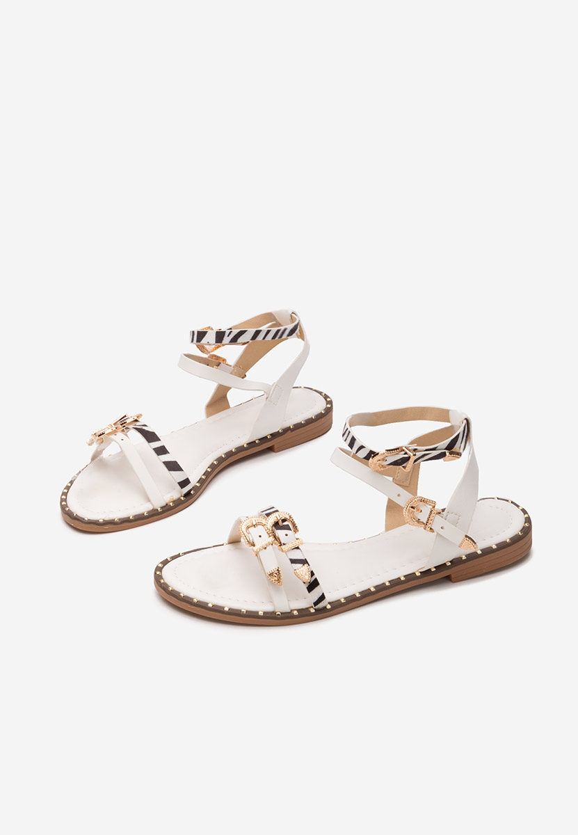 Sandale fara toc Aidea albe