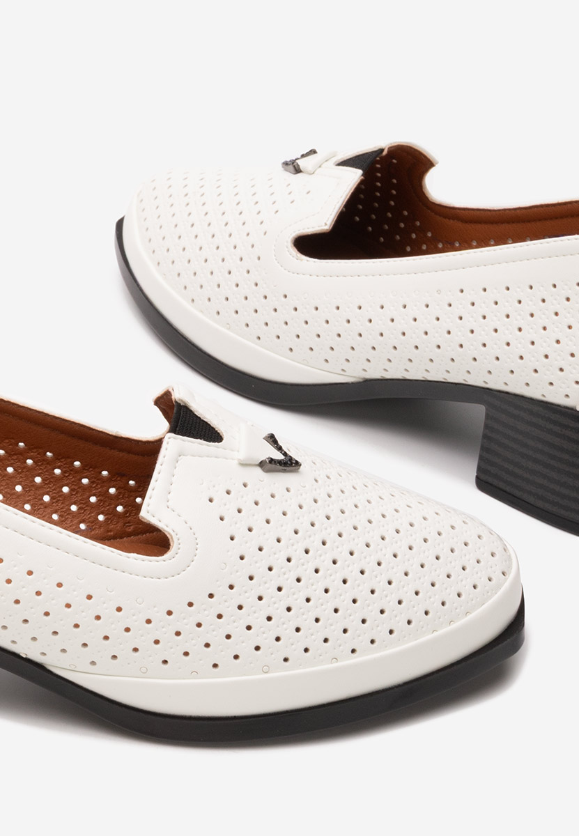 Pantofi casual damă Tressa albi