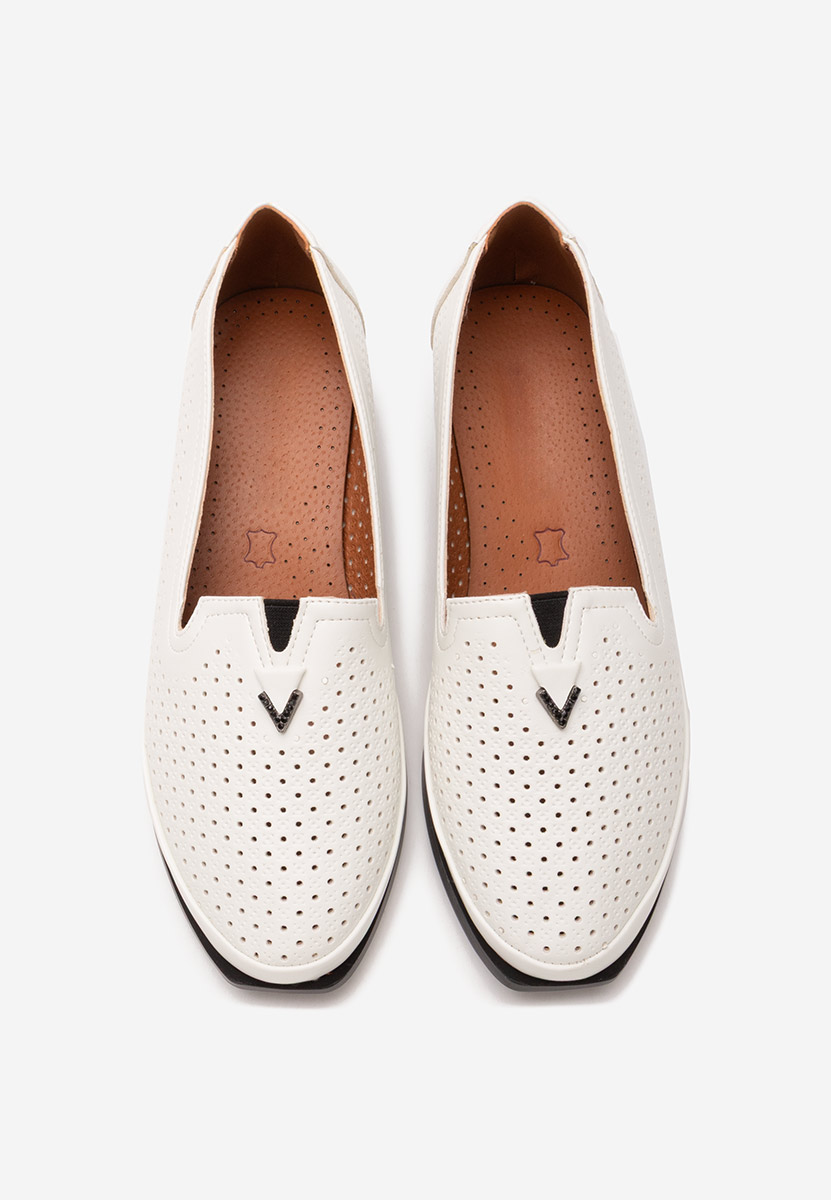 Pantofi casual damă Tressa albi