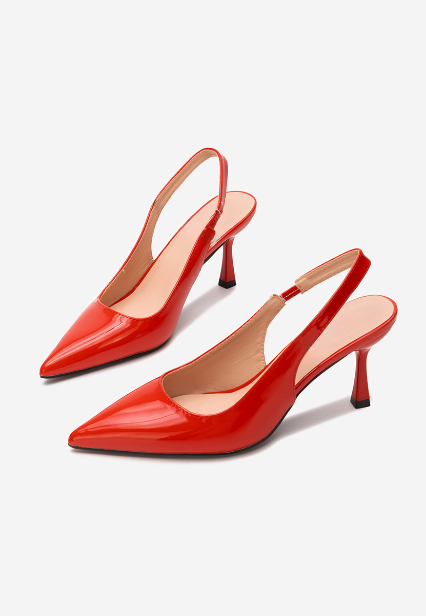 Pantofi slingback Laurina rosii