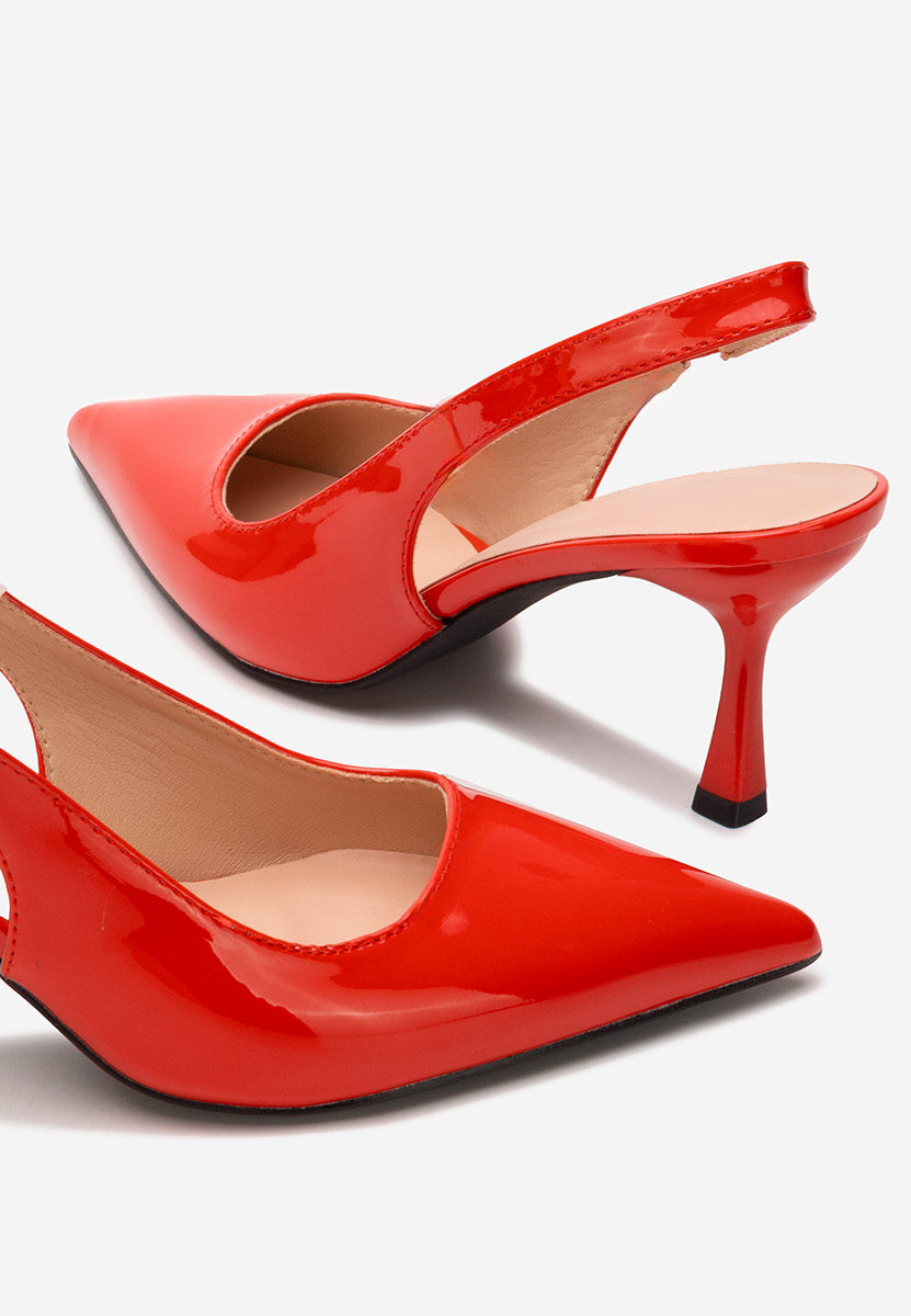 Pantofi slingback Laurina rosii