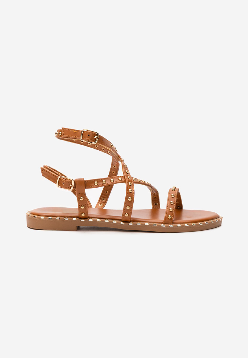 Sandale fara toc Jenai camel
