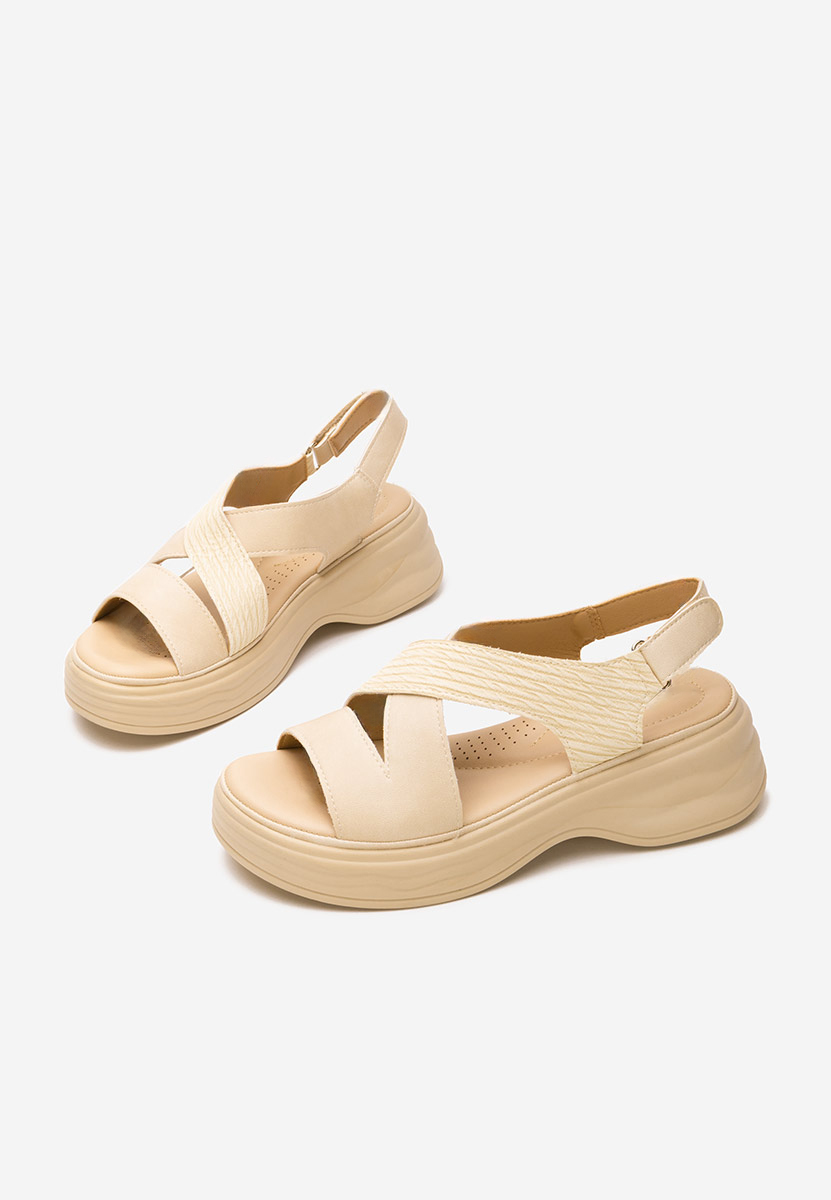 Sandale cu platformă Ilise bej