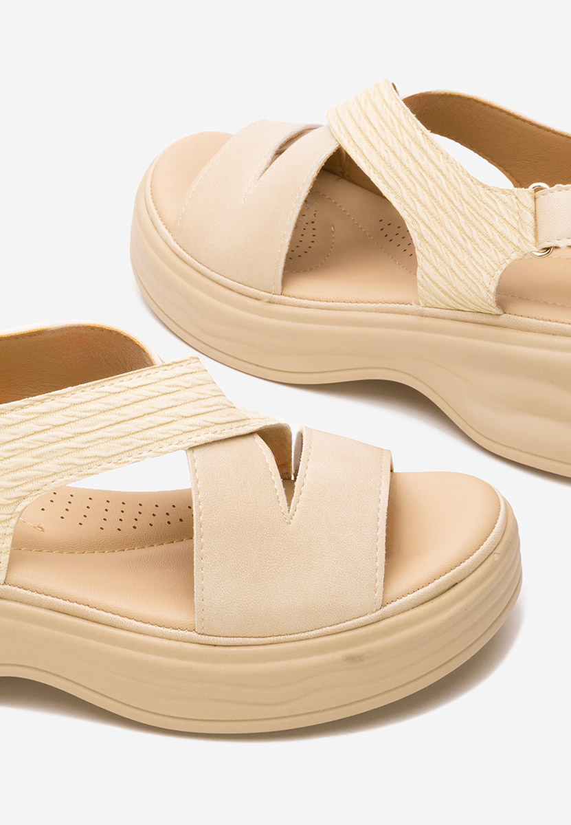 Sandale cu platformă Ilise bej