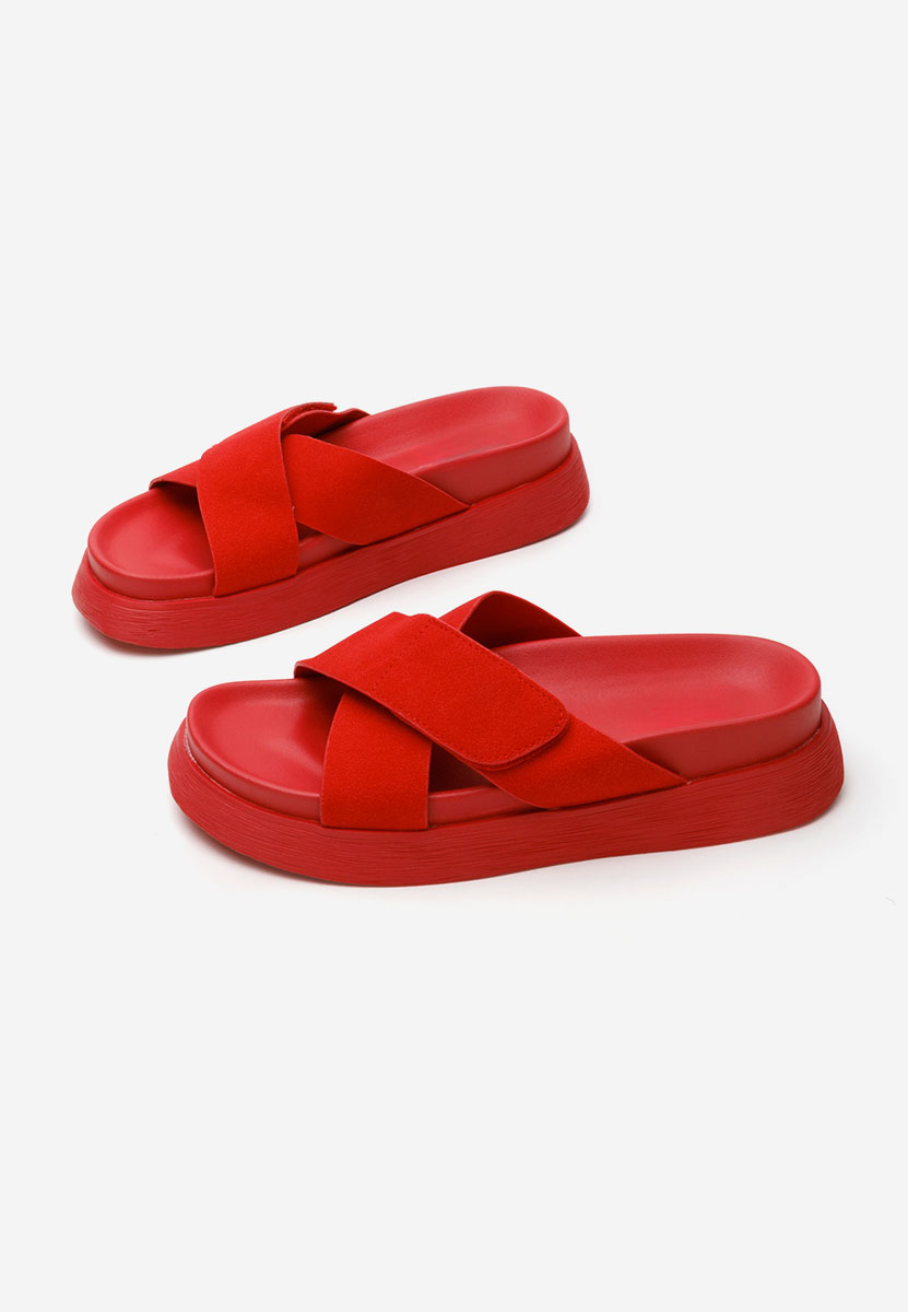 Papuci fara toc Cristela rosii