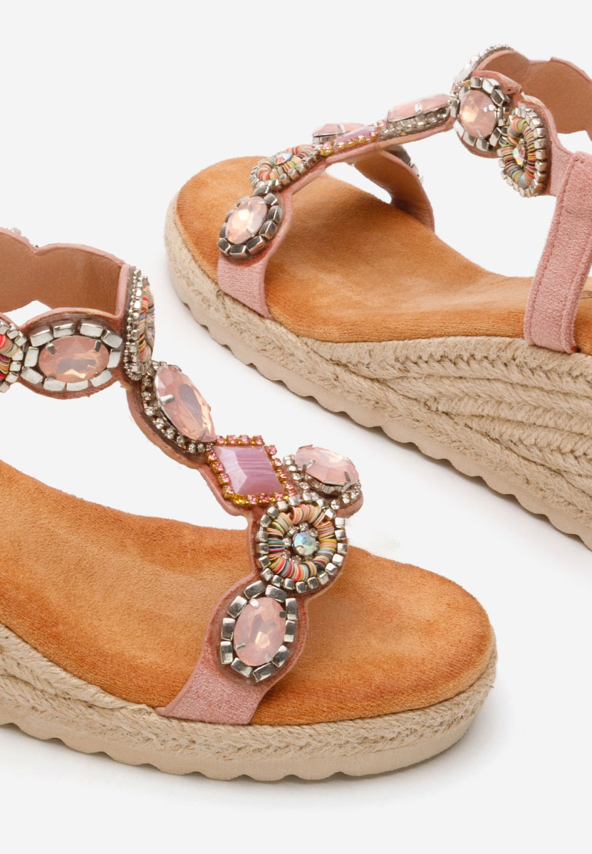 Sandale cu platforma Jacquelynn roz