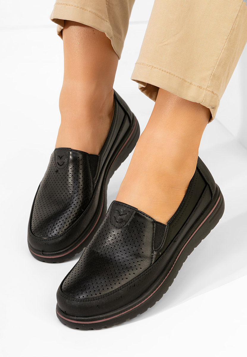 Pantofi casual dama Kalysa negri