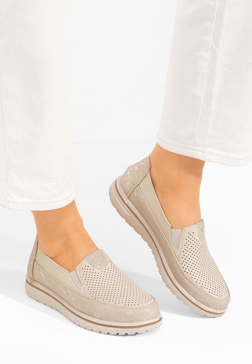 Pantofi casual dama Kalysa bej