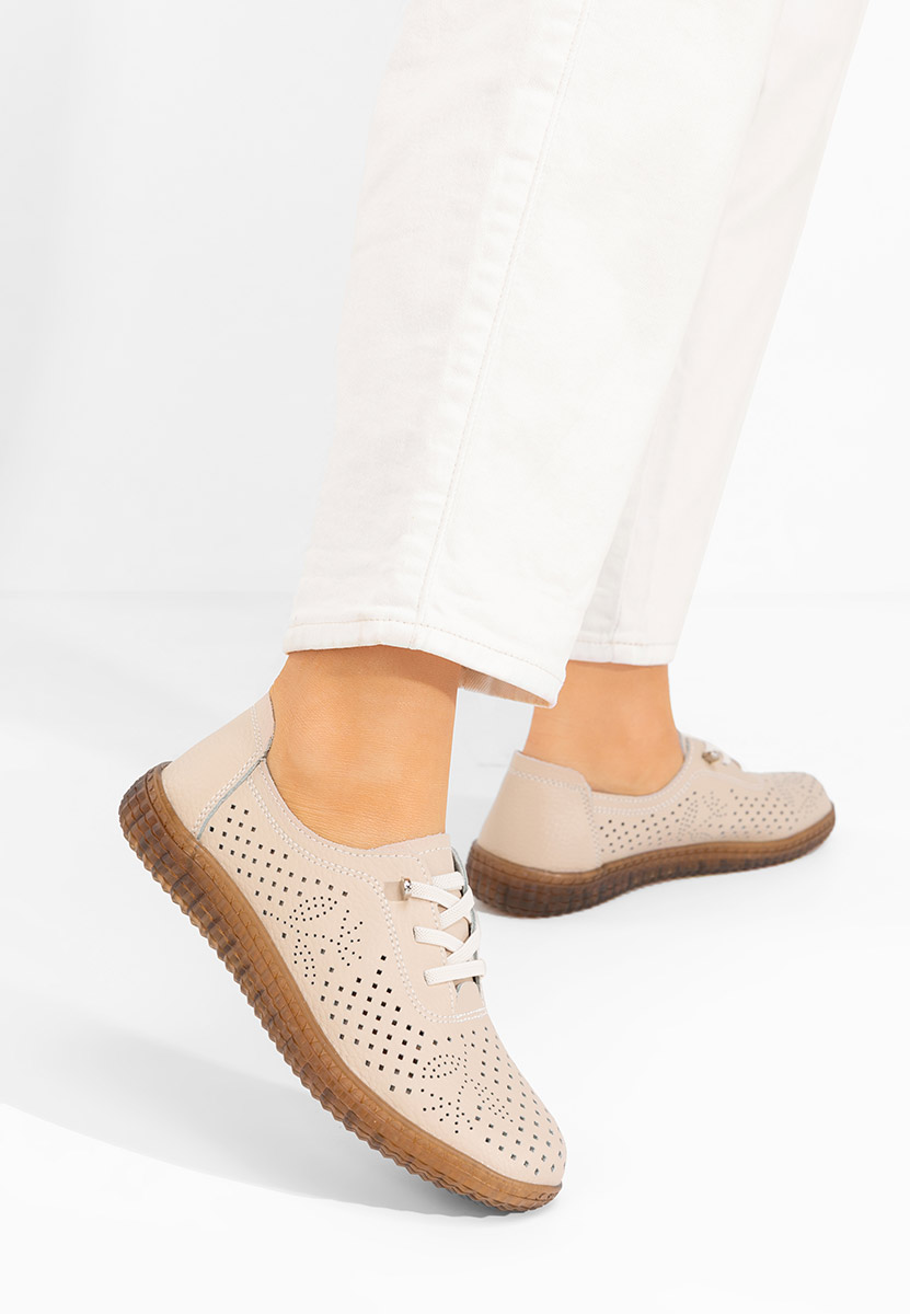 Pantofi casual dama Feona bej