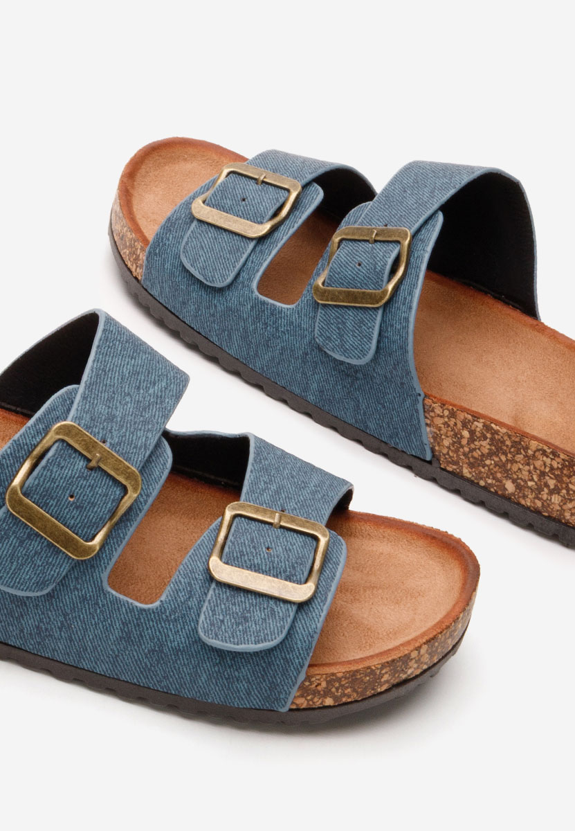 Papuci cu talpa groasa Janeti jeans