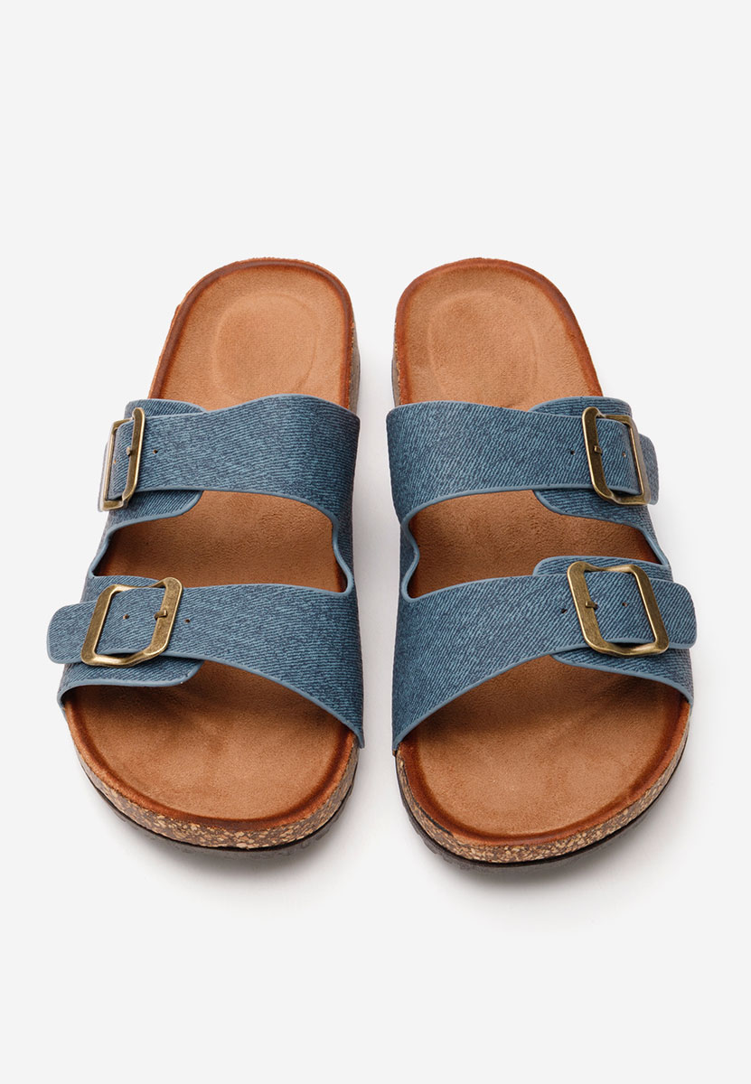 Papuci cu talpa groasa Janeti jeans
