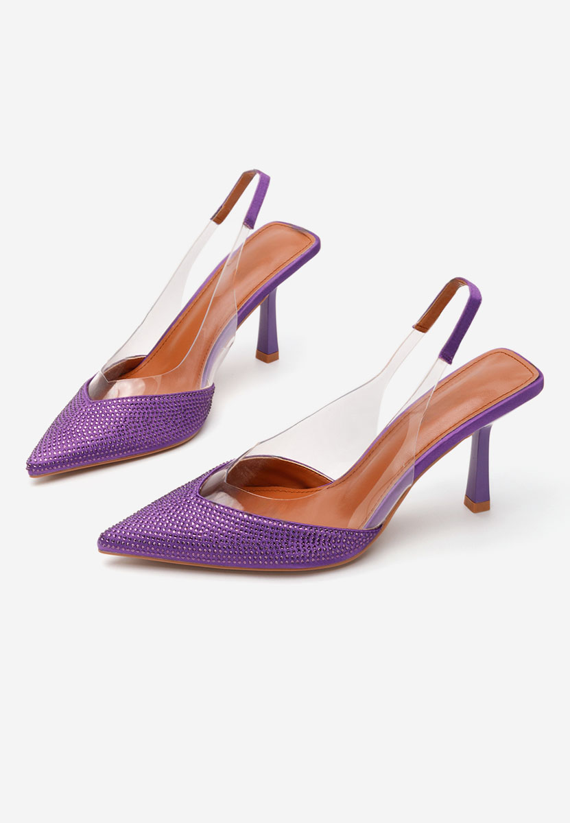 Pantofi slingback Marylena mov