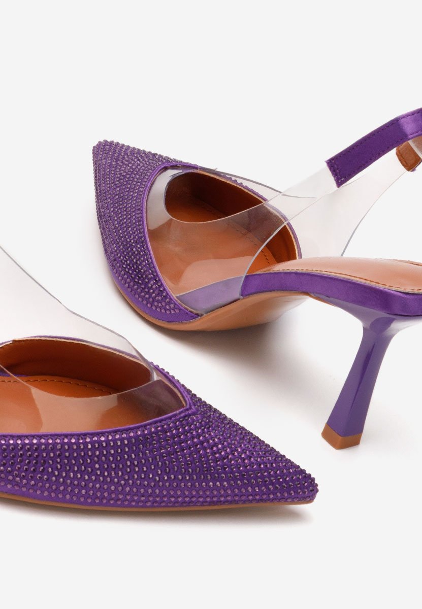 Pantofi slingback Marylena mov