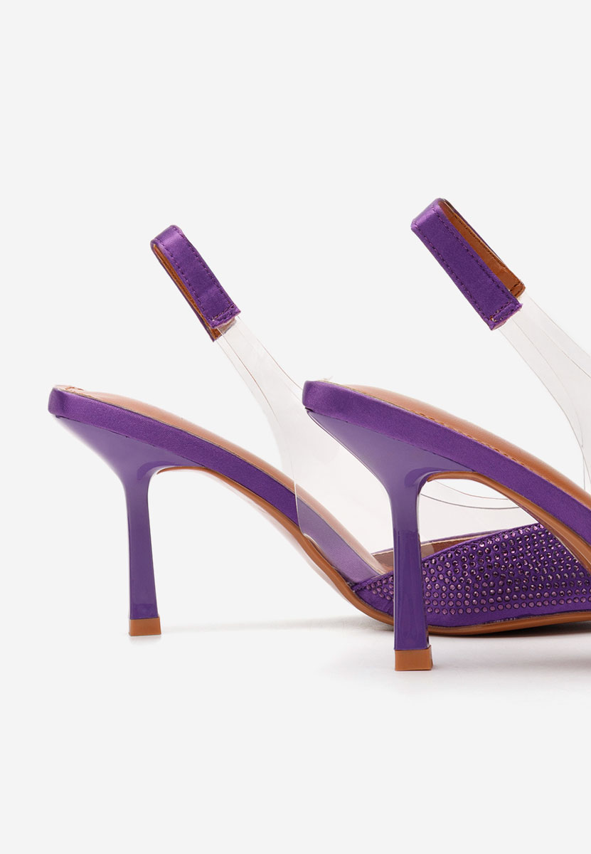 Pantofi slingback Marylena mov