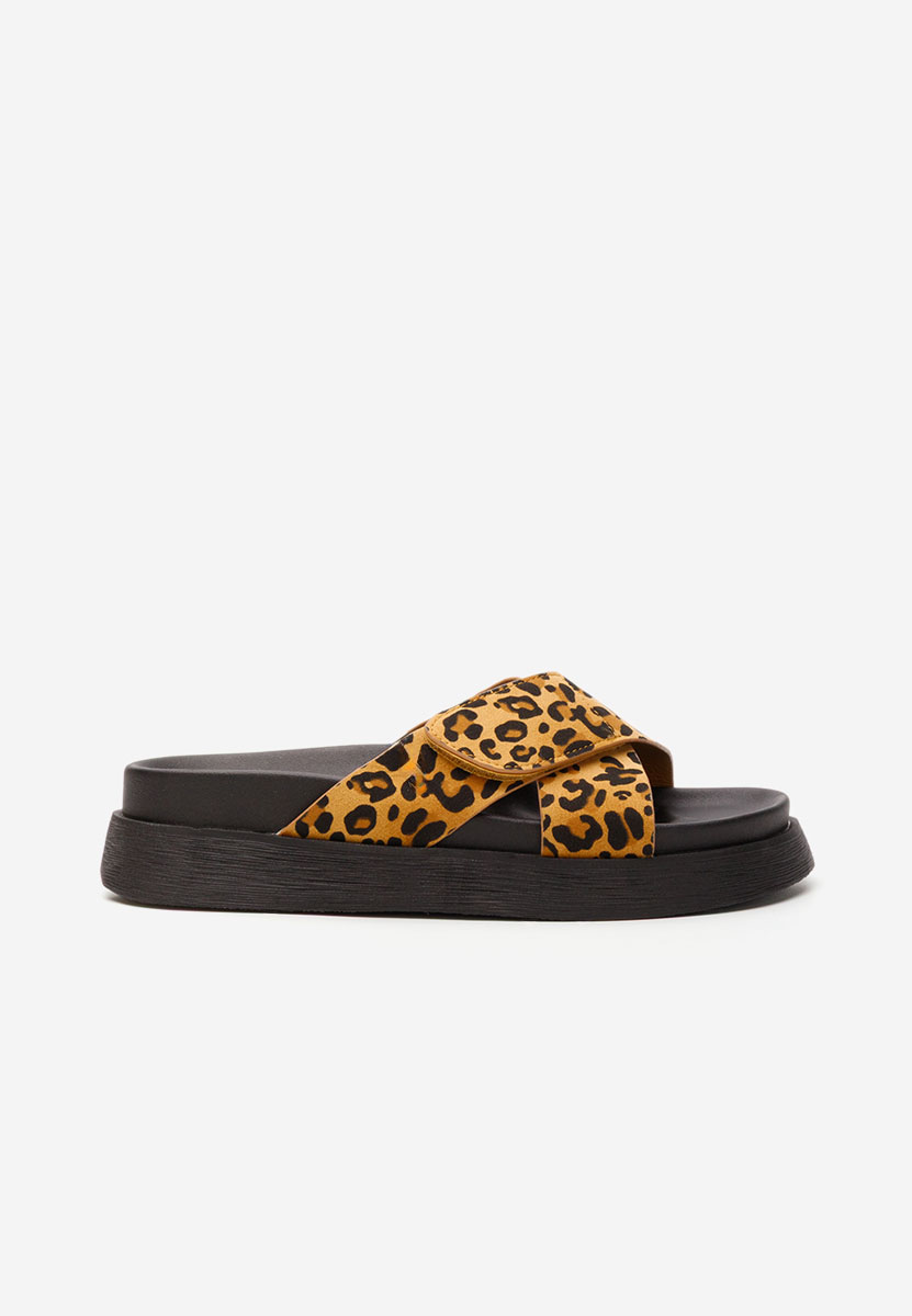 Papuci fara toc Cristela leopard