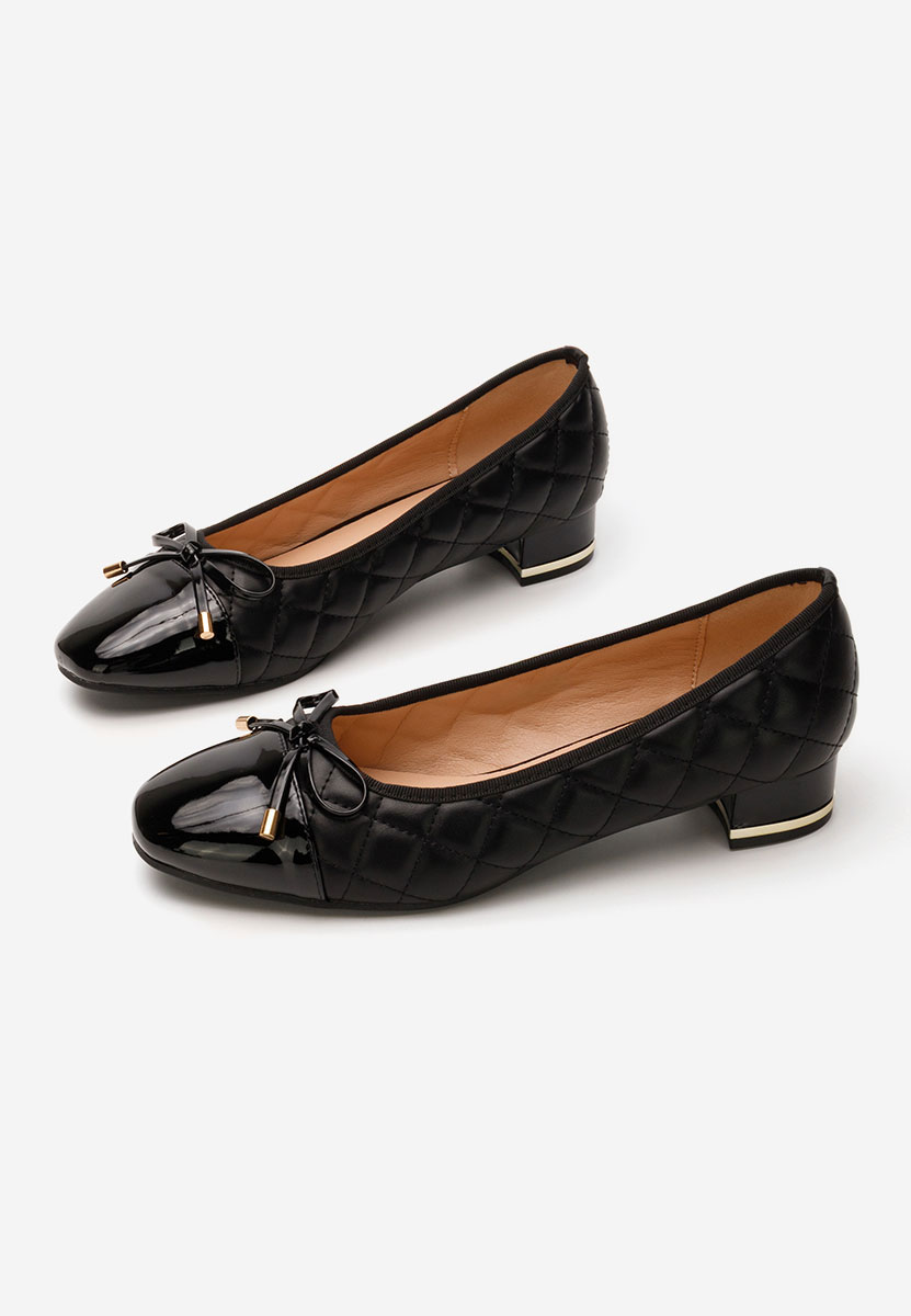 Pantofi cu toc mic Toya negri