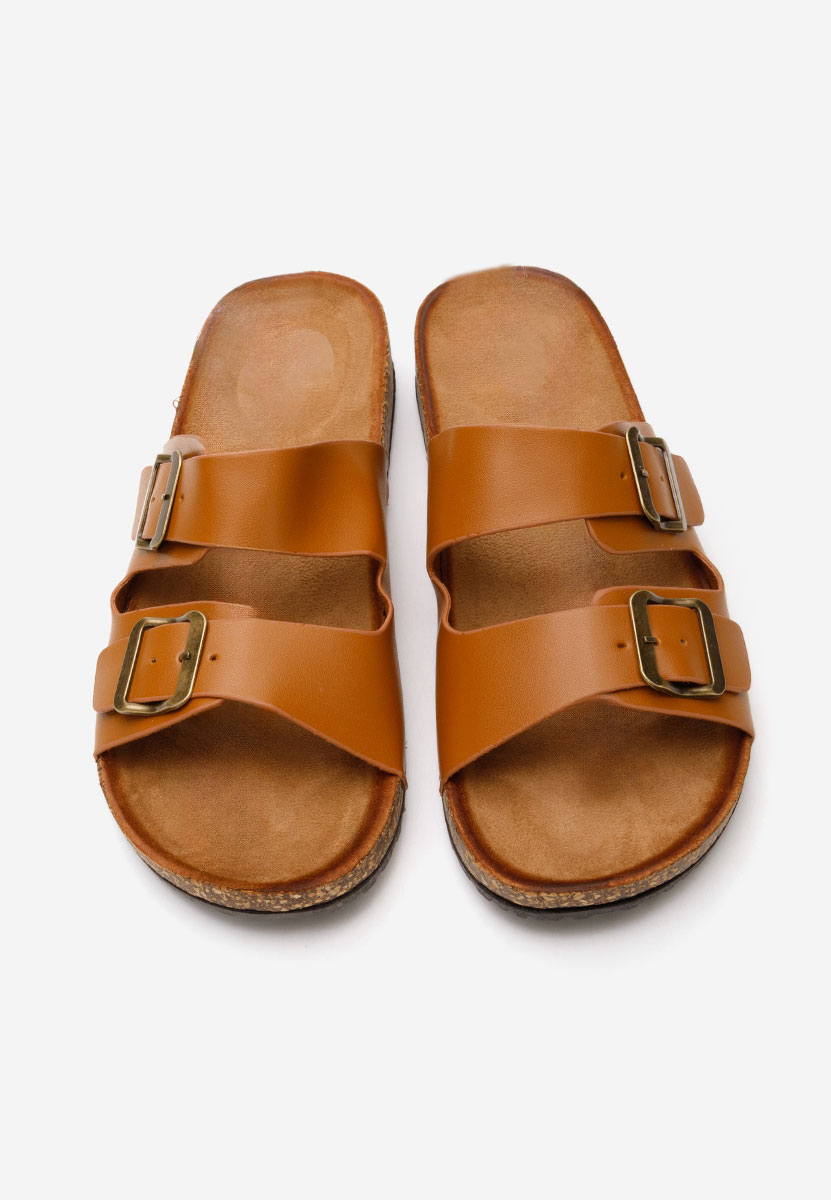 Papuci cu talpa groasa Janeti camel