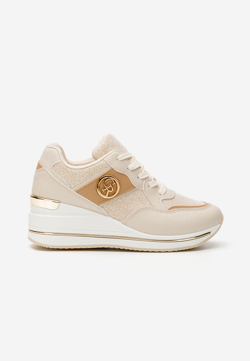 Sneakers cu platforma Paulette bej