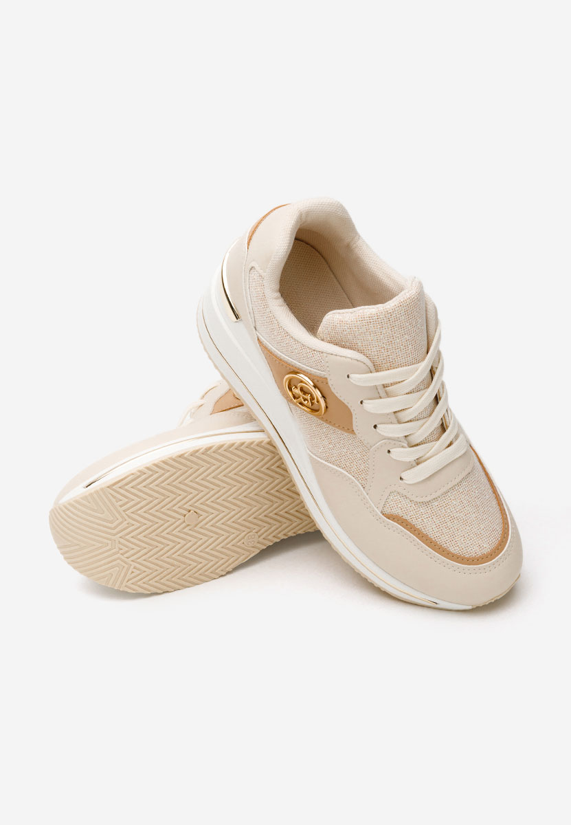 Sneakers cu platforma Paulette bej