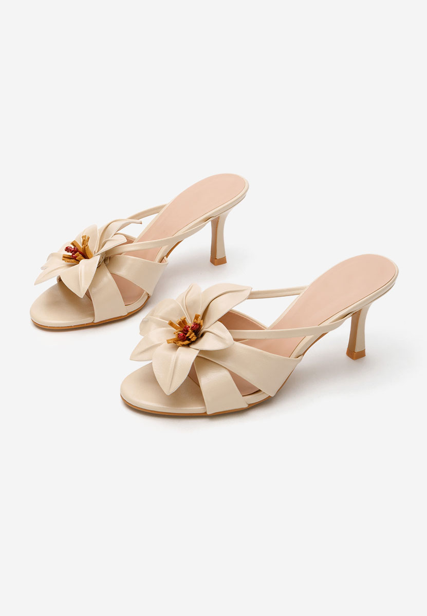 Papuci dama eleganti Wynona bej