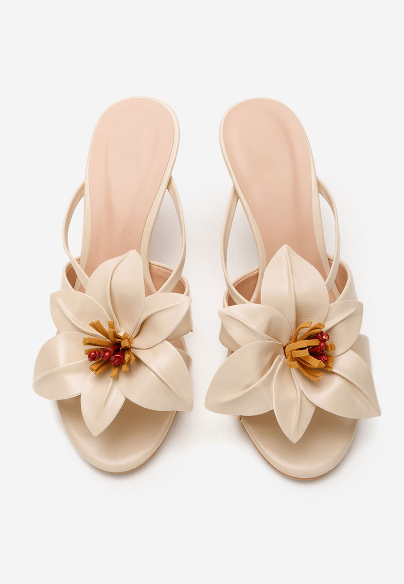 Papuci dama eleganti Wynona bej