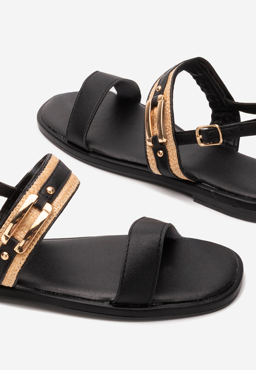 Sandale fara toc Shirly negre