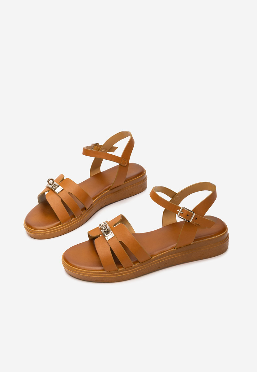 Sandale cu talpa groasa Ciquita camel