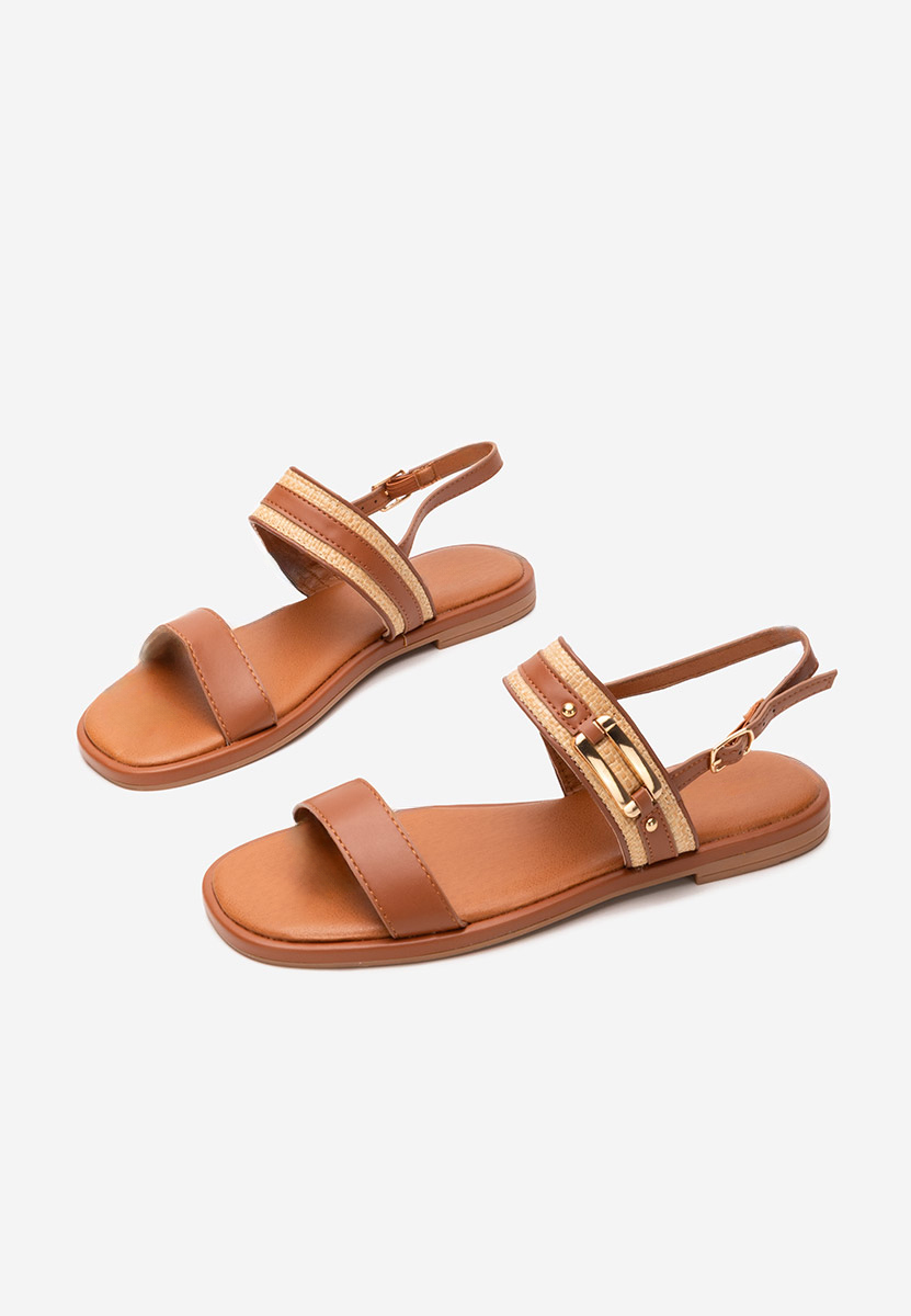 Sandale fara toc Shirly camel