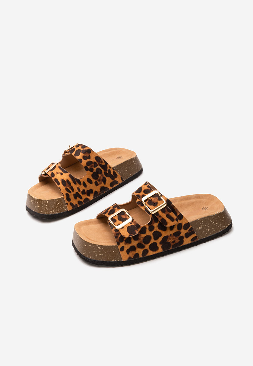 Papuci cu platformă Joselia leopard