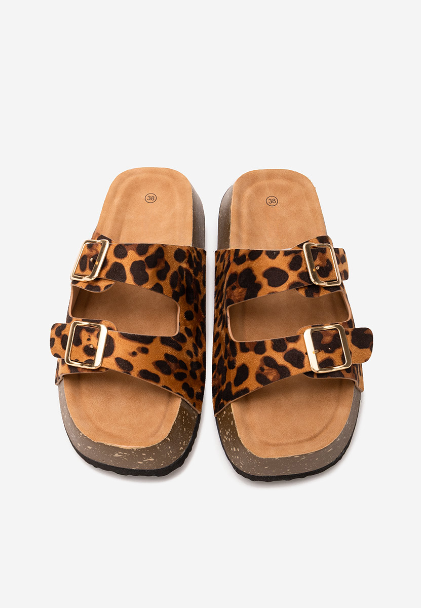 Papuci cu platformă Joselia leopard