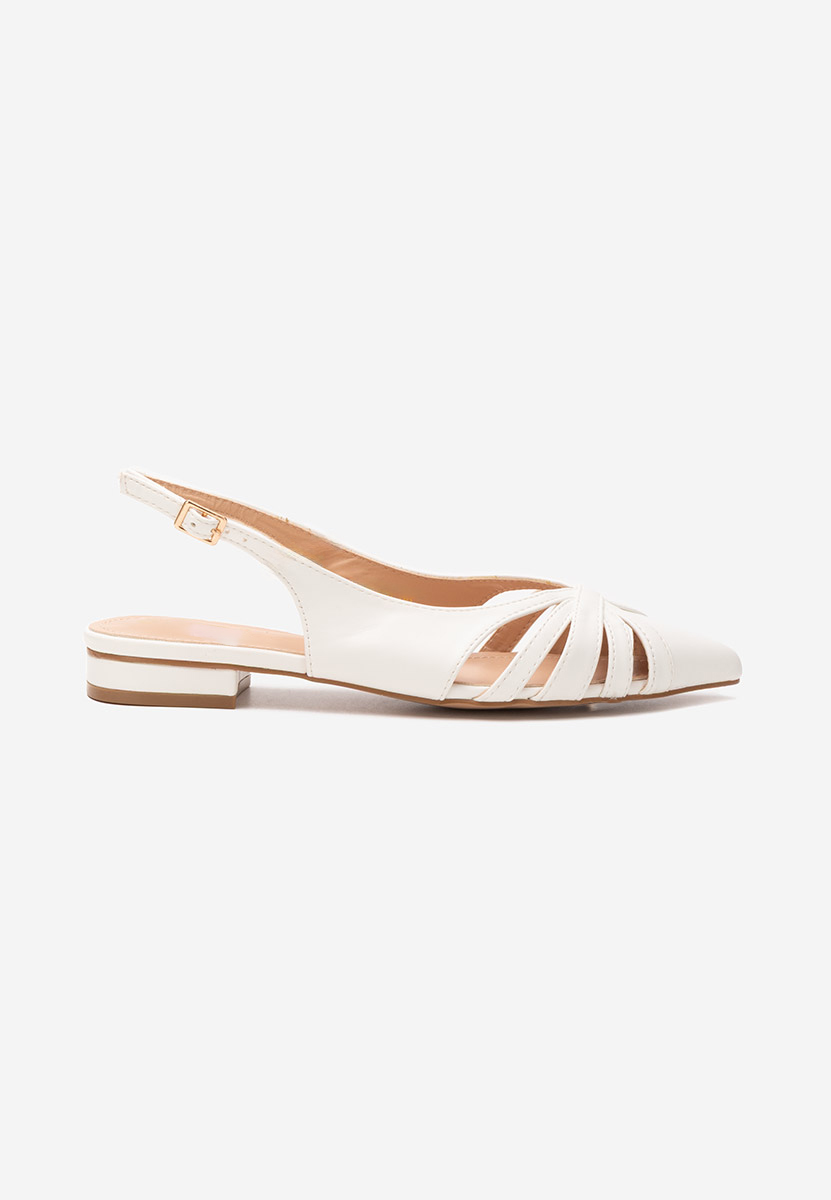 Pantofi slingback Denysa albi