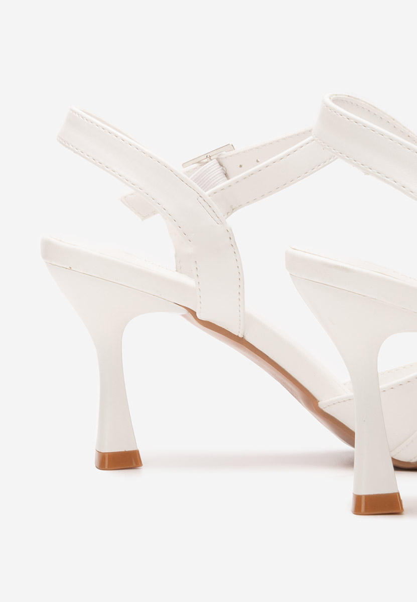 Pantofi slingback Ladera albi