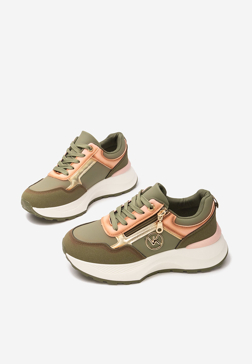 Sneakers cu platformă Viktoria verzi