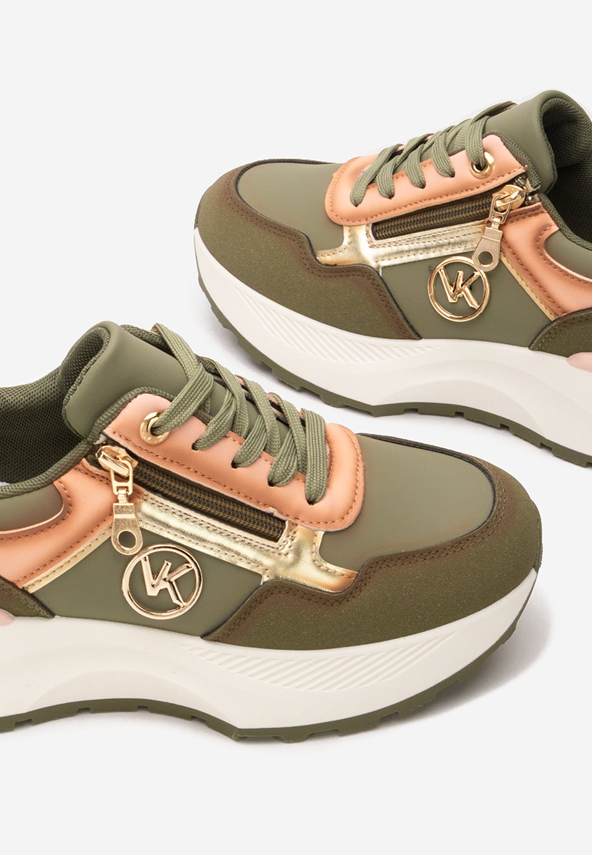 Sneakers cu platformă Viktoria verzi