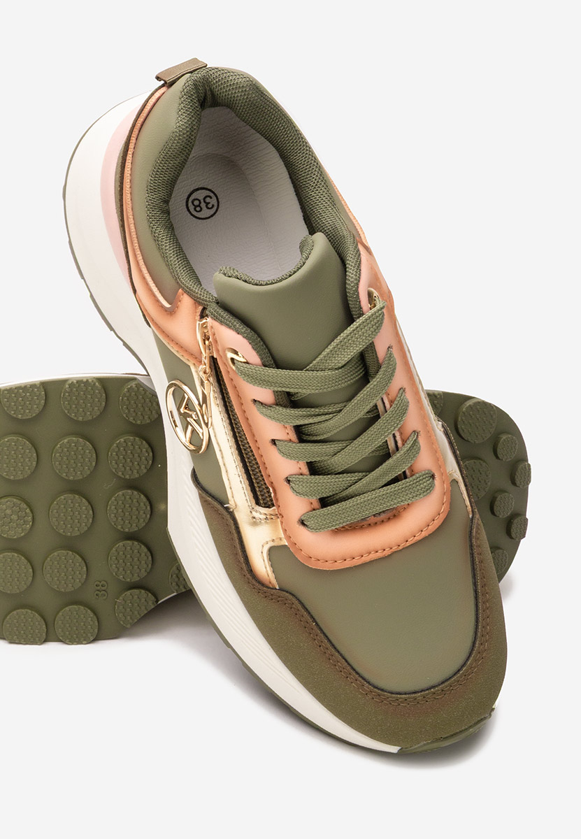 Sneakers cu platformă Viktoria verzi