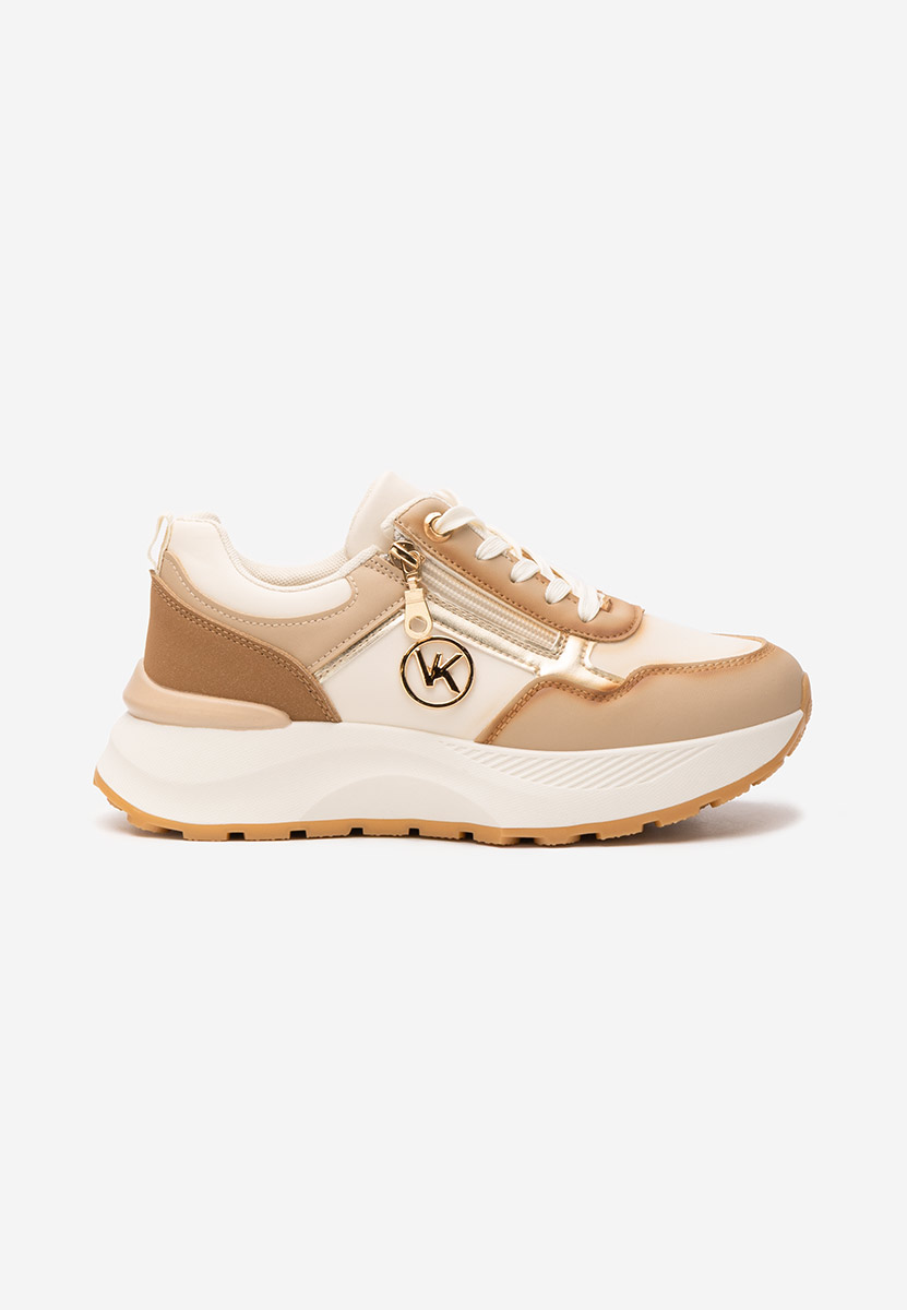 Sneakers cu platformă Viktoria bej