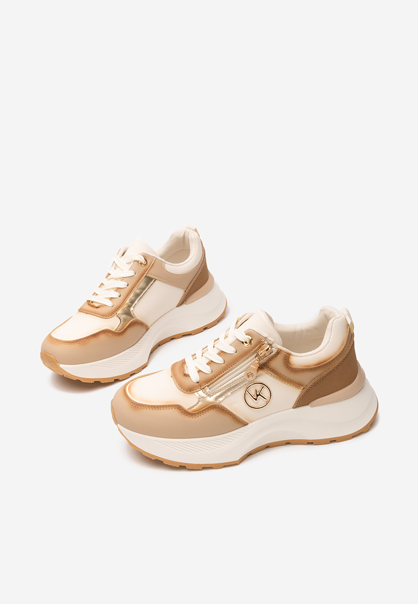 Sneakers cu platformă Viktoria bej