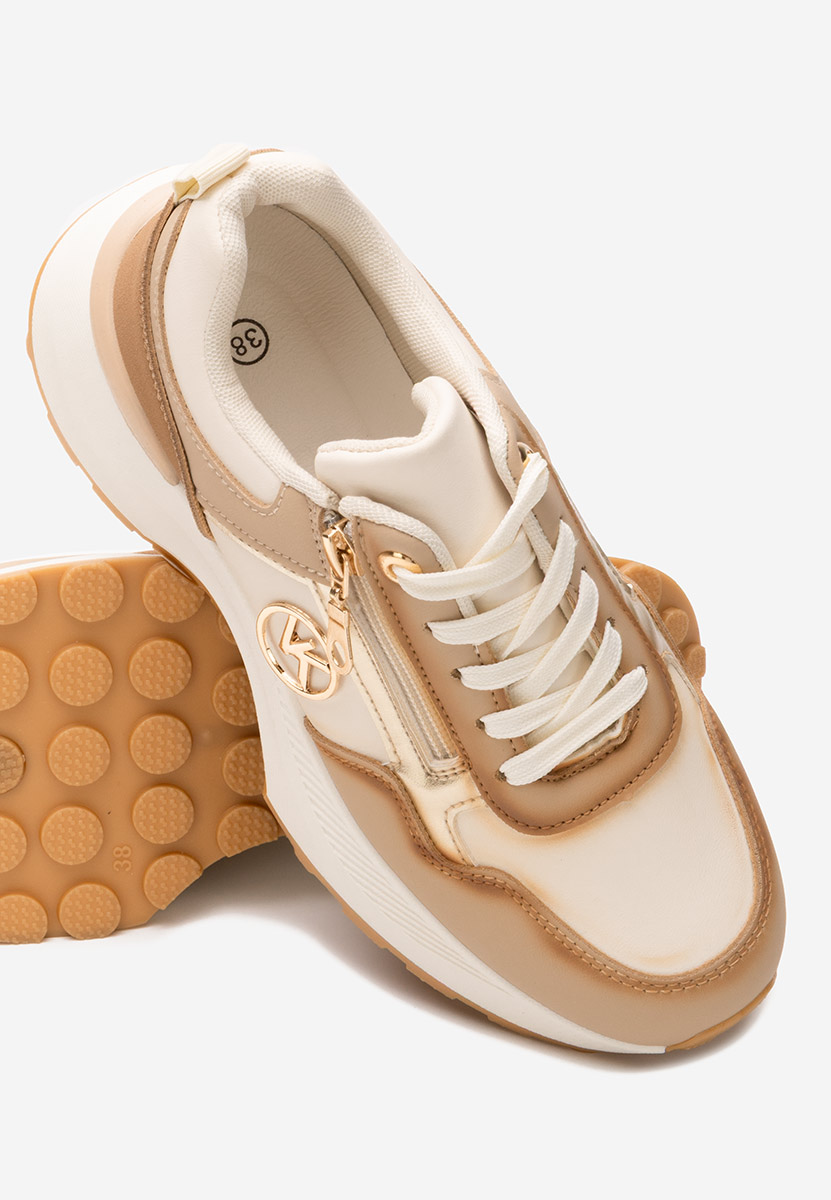 Sneakers cu platformă Viktoria bej