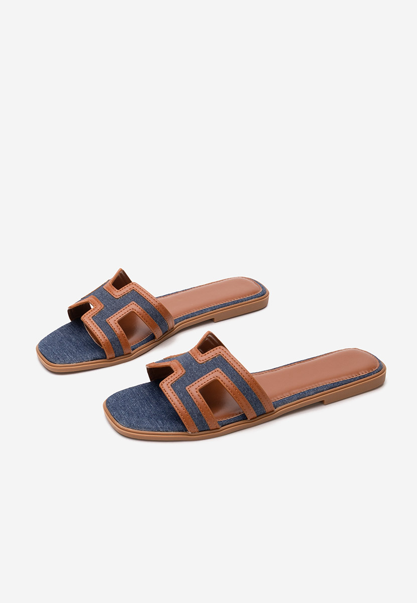 Papuci fara toc Zoralia jeans