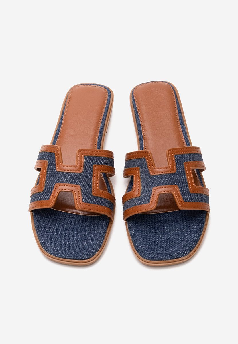 Papuci fara toc Zoralia jeans