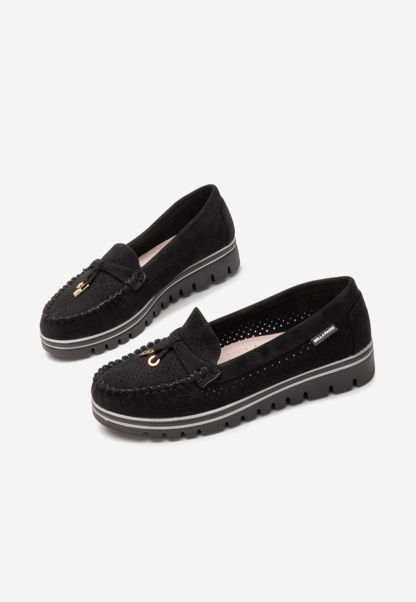 Mocasini de vara dama Manise V4 negri
