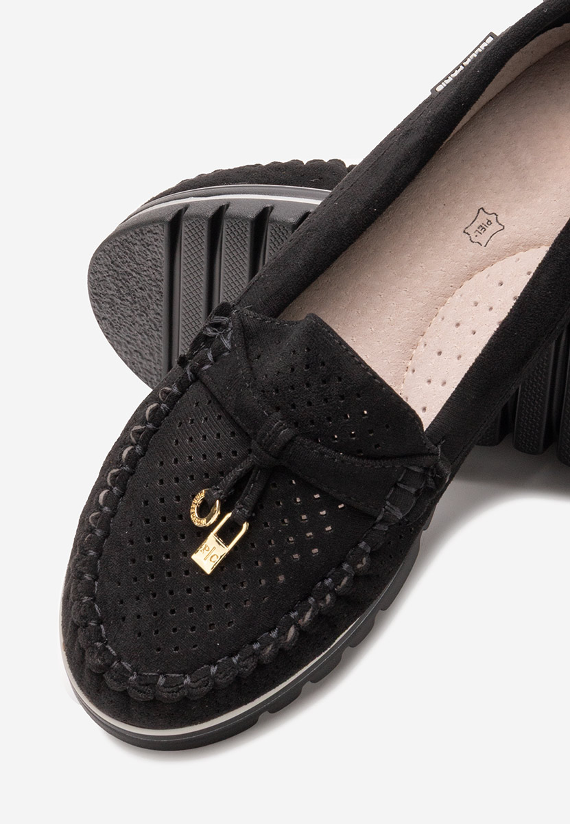 Mocasini de vara dama Manise V4 negri