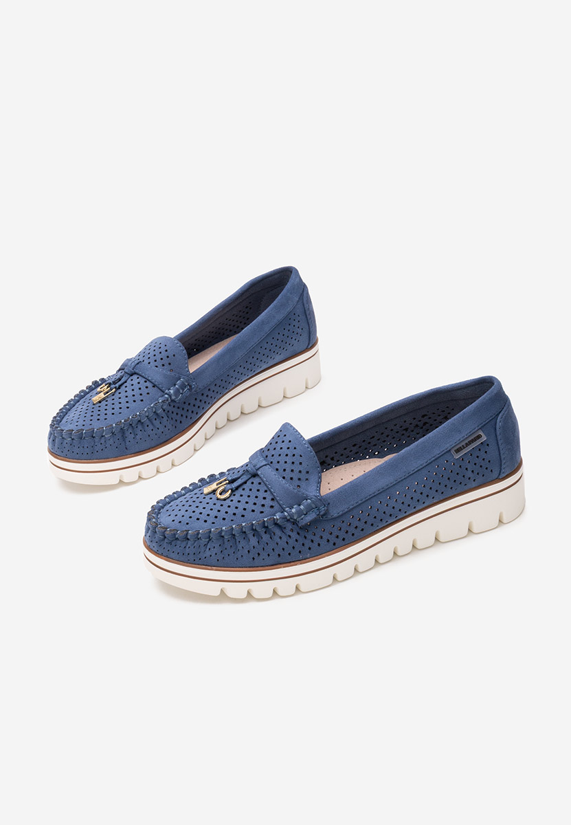 Mocasini de vara dama Manise V4 albastri