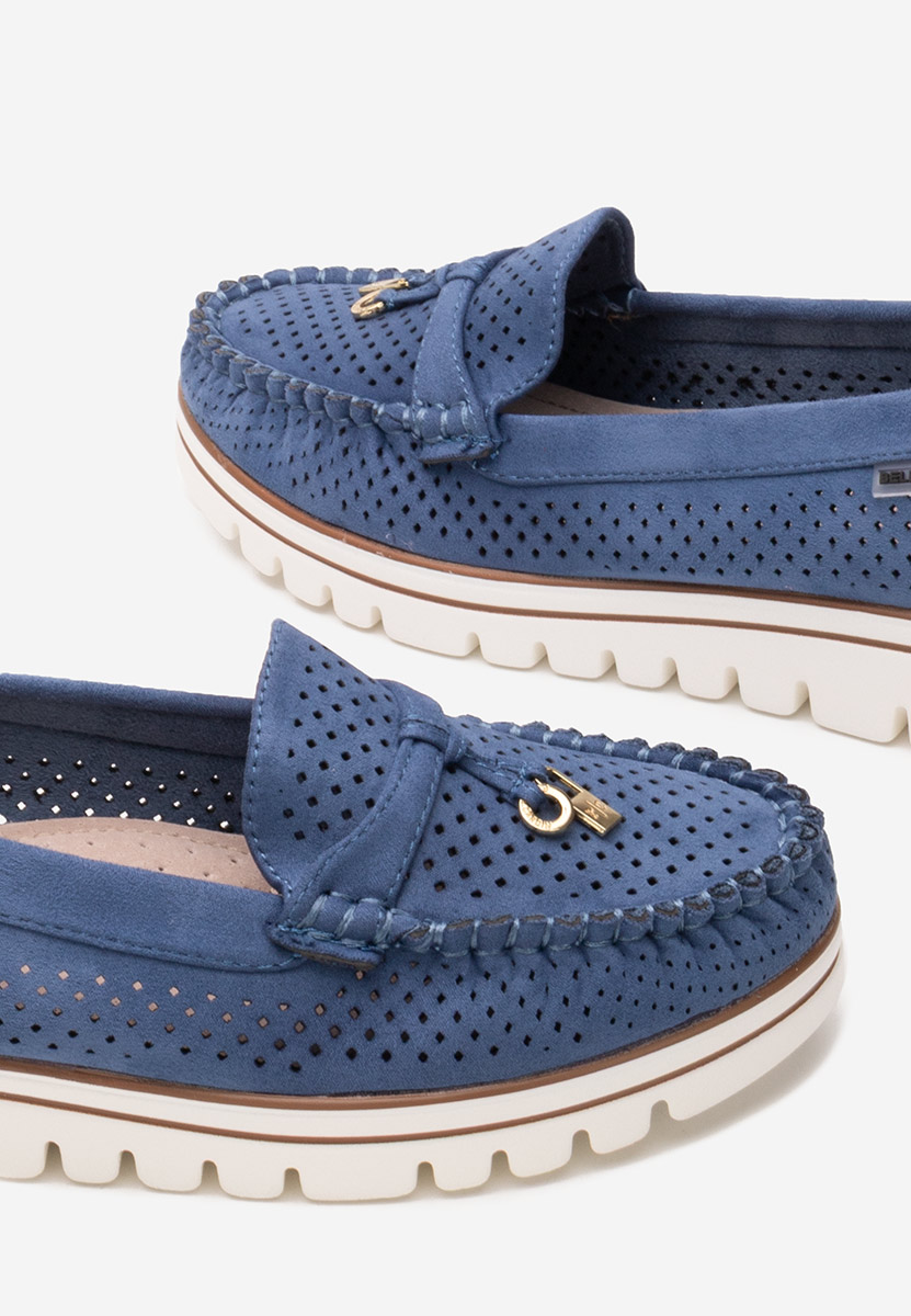 Mocasini de vara dama Manise V4 albastri