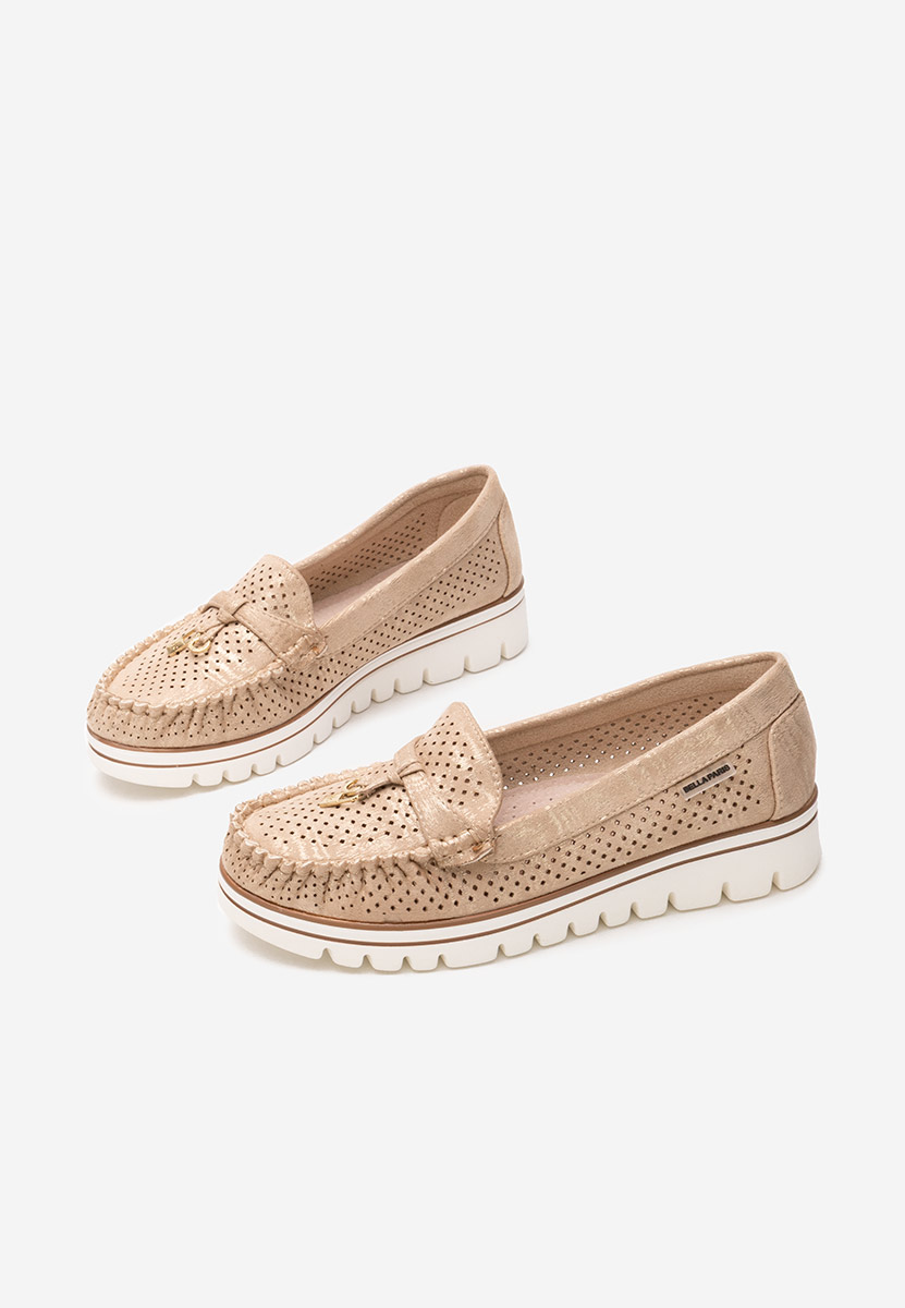 Mocasini de vara dama Manise V4 aurii