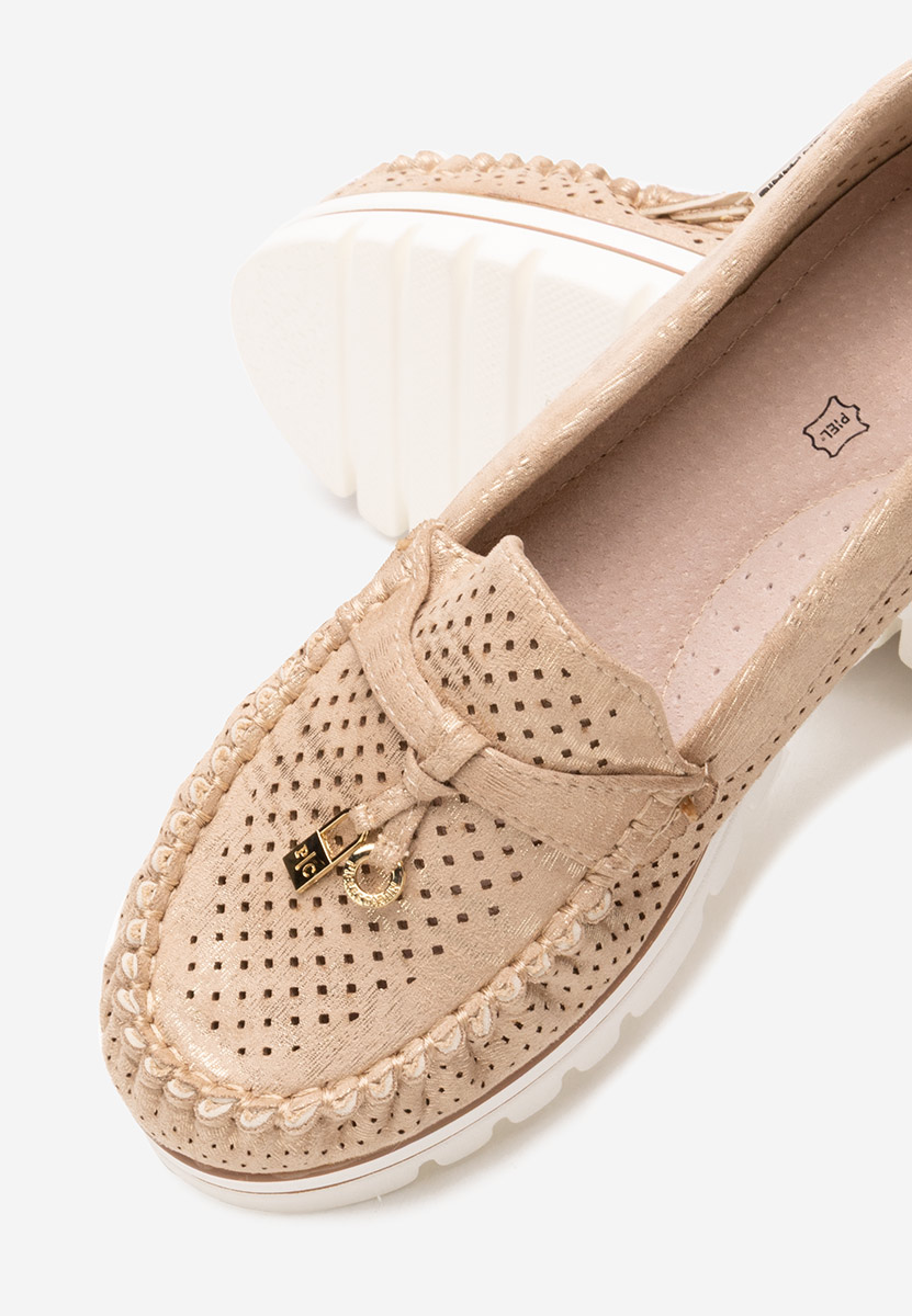 Mocasini de vara dama Manise V4 aurii