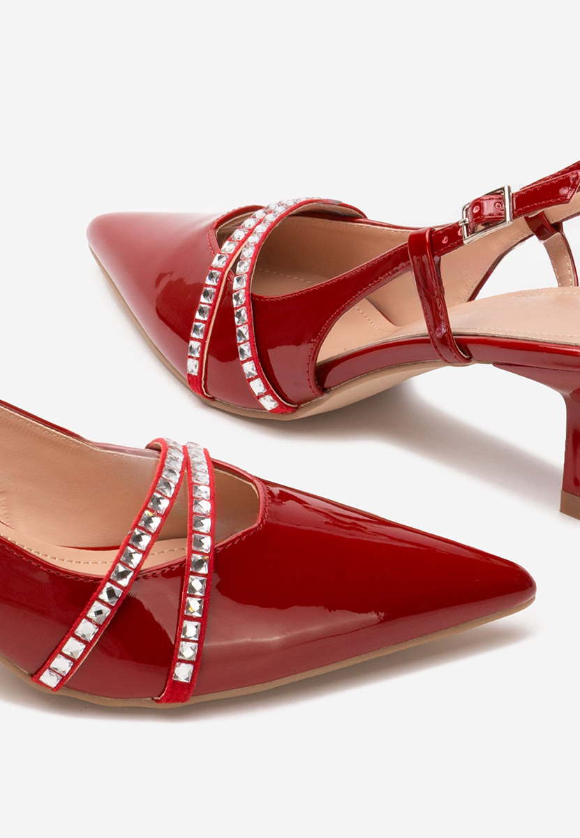 Pantofi slingback Crinna rosii