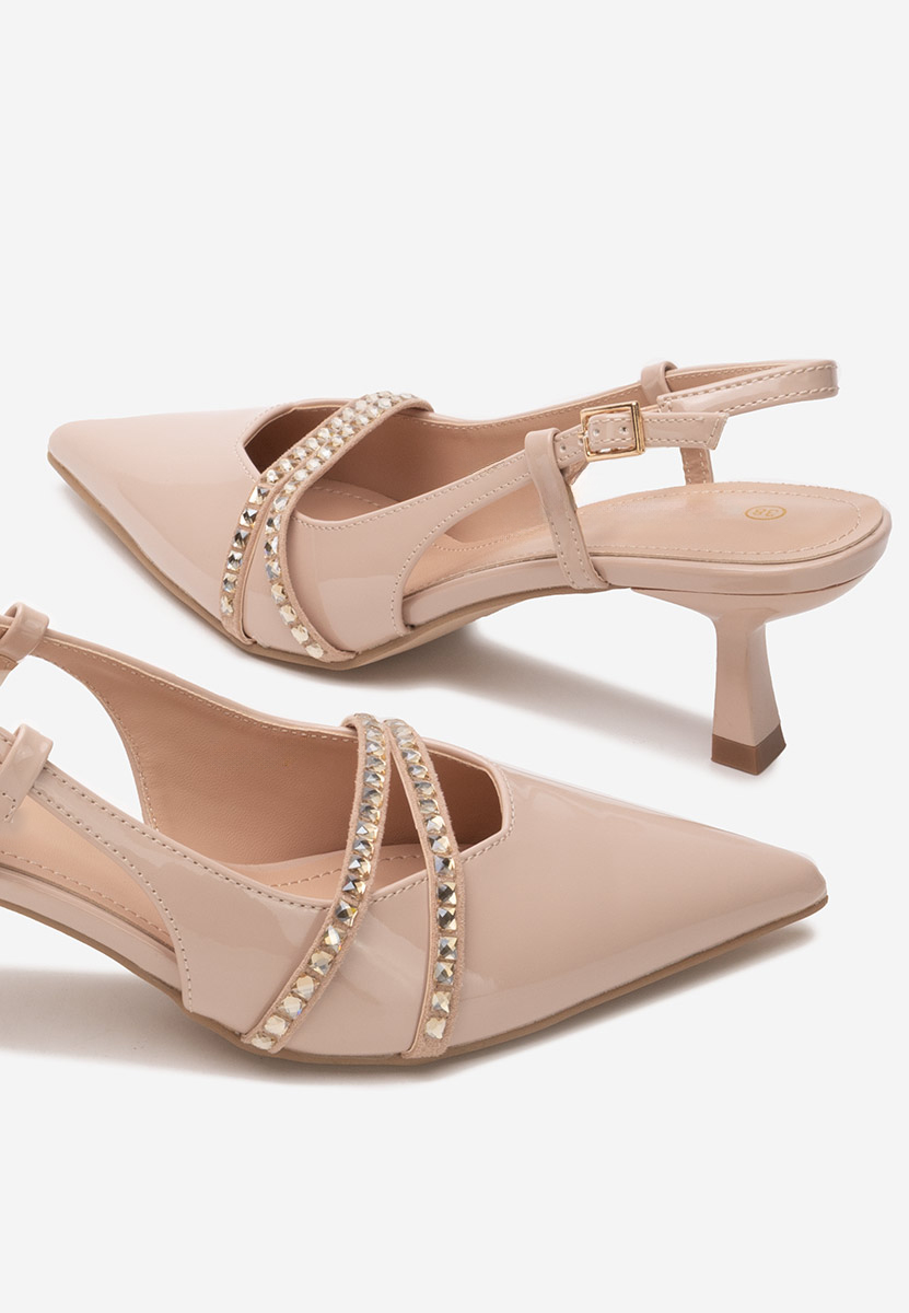Pantofi slingback Crinna nude