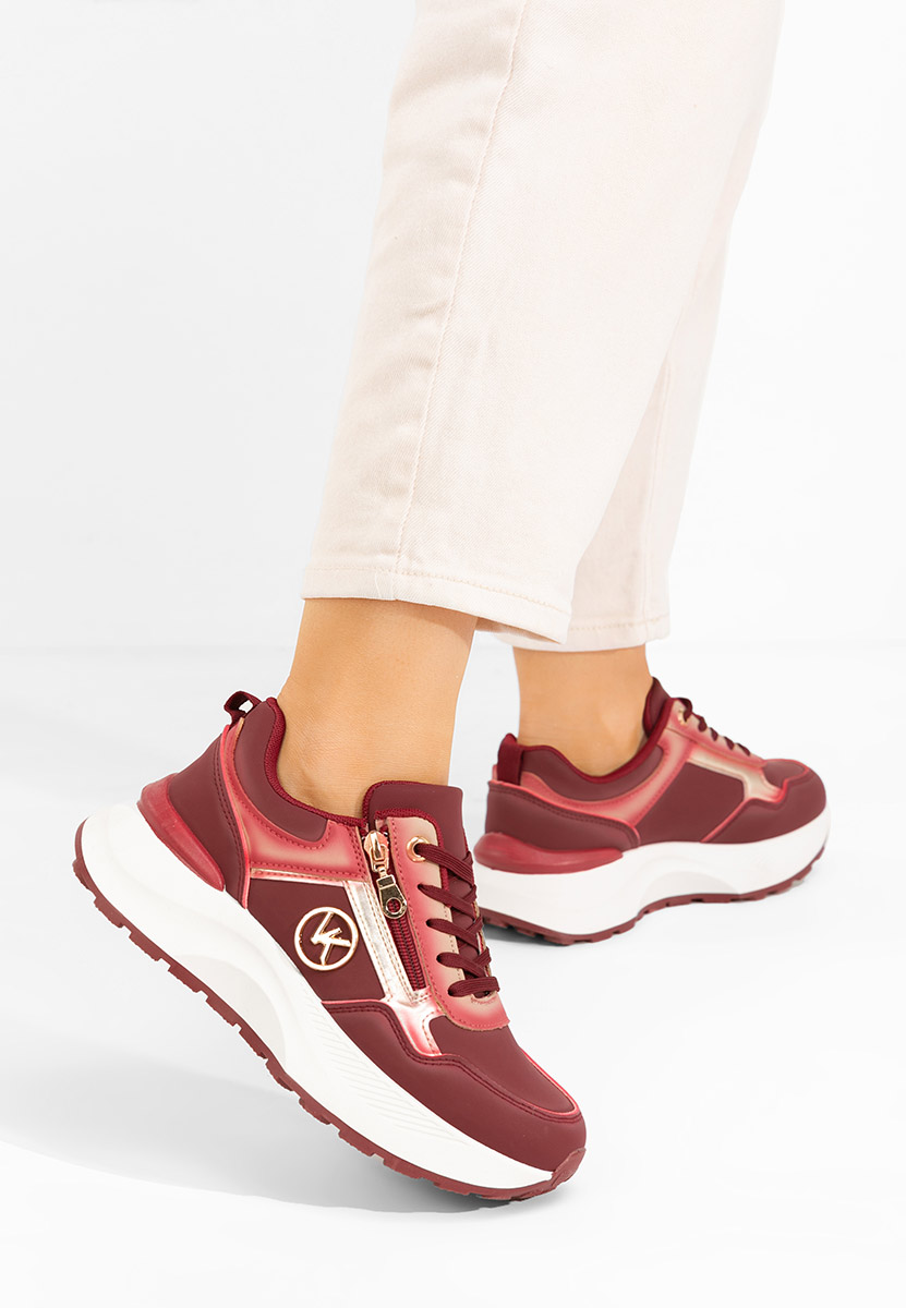 Sneakers cu platformă Viktoria rosii